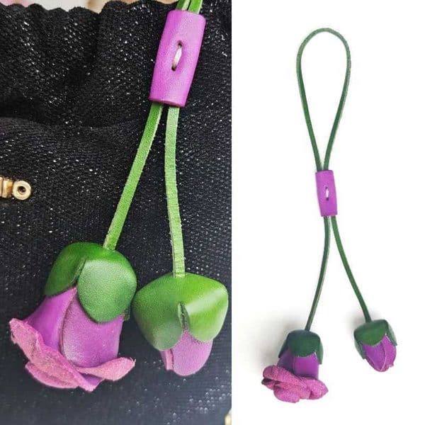 Plush Leather Bag Charm Flower Ball Pendant Luxury Fashion Highgrade Lychee Flower Car Pendant Decoration Bags AccessoriesW251029