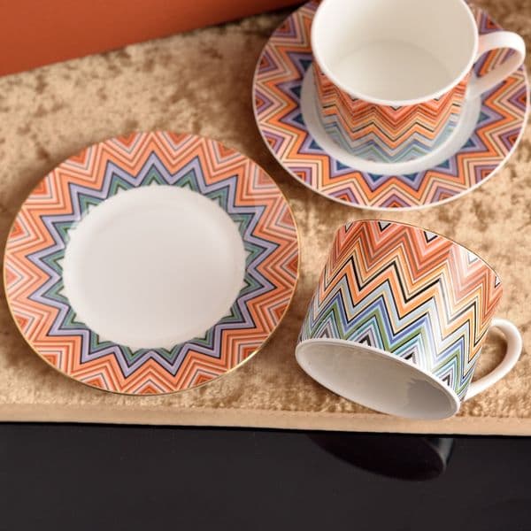 Timeless Nordic Ceramic Double Cup Saucer Set, Sleek and Elegant Design, Perfect for Serving Tea, Coffee, or Hot Beverages with Style