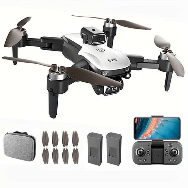 Brushless Foldable Quadcopter Adult Drone, HD Dual Camera, 700Ft Control Range, 30Ft/S Flight Speed, 400Ft/S Max Altitude, Wi-Fi & APP Control, 2 High