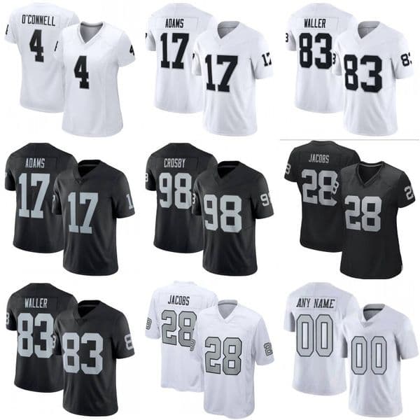 Mens Crosby Maxx Football Jersey Youth Jeanty Brock Bowers Shedrick Jackson Smith Wilkins Woodson Brown Aidan O Connell Hobbs Spillane Deablo Ruggs Chinn Shirt