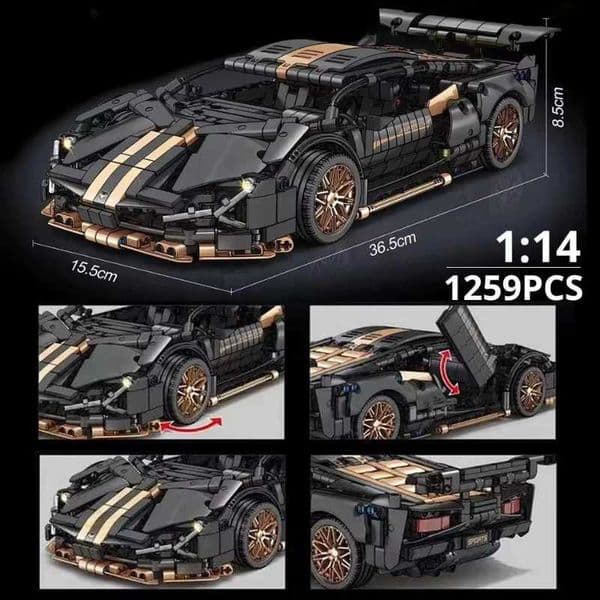 67129 Car MOC 1280pcs Building Blocks Car and Construction Toy Adult Collectible Set to Build 114 Scale Sports Car ModelXJ251030