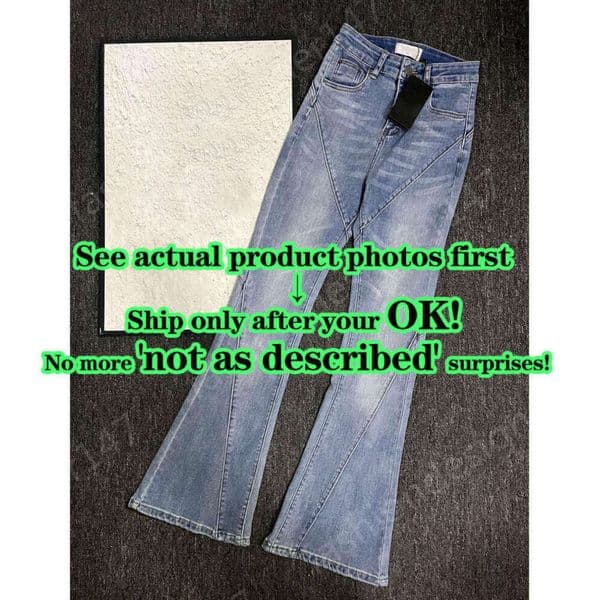 Brand Jeans Women Jean Designer Embroidered Flare YveJeans High Waist Slim Fit Flared Jeans Fashion Denims Pants YveLogo Vacation Denims Trousers Jeans