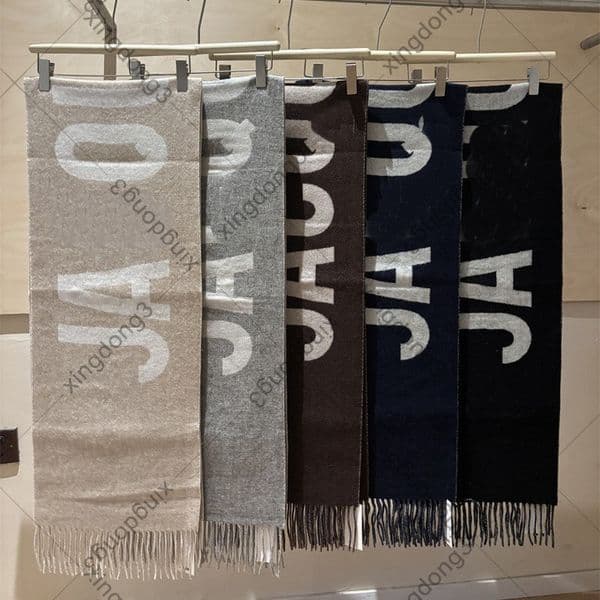 Designer scarf luxury scarf for women Shawl Knitting jaq Letter Alphabet luxe Scarves Cashmere 100% Wool