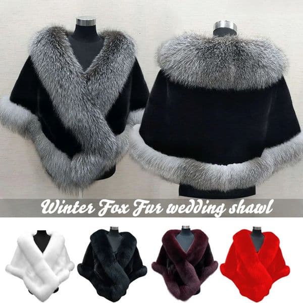Women Wedding Bridal Bolero Fluffy Faux Fur Scarf Stole Autumn Winter Dress Wrap Shawl Cape Cloak Party Shrug Accessories 251029