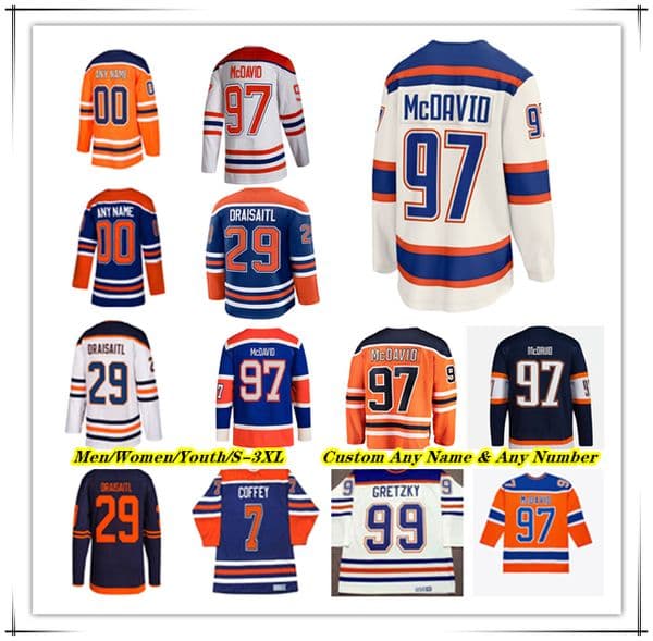 Connor McDavid Ice Hockey Jersey Leon Draisaitl Zach Hyman Ryan Nugent-Hopkins Evan Bouchard Mattias Ekholm Adam Henrique Darnell Nurse Vasily Podkolzin Skinner