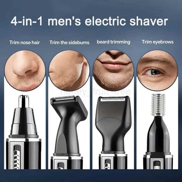 4 in 1 All Purpose Beauty Set Painless Trimming of Nose Hair Beard Eyebrow Trimming and Shaver in One to Create a Delicate Face T251030