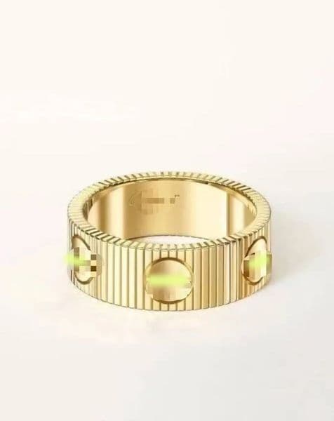 Love ring titanium stripe ring women Designer Rings Stainless fashion Elegant Gold Plated Rings Lady Luxury Gift jewelry Band ring