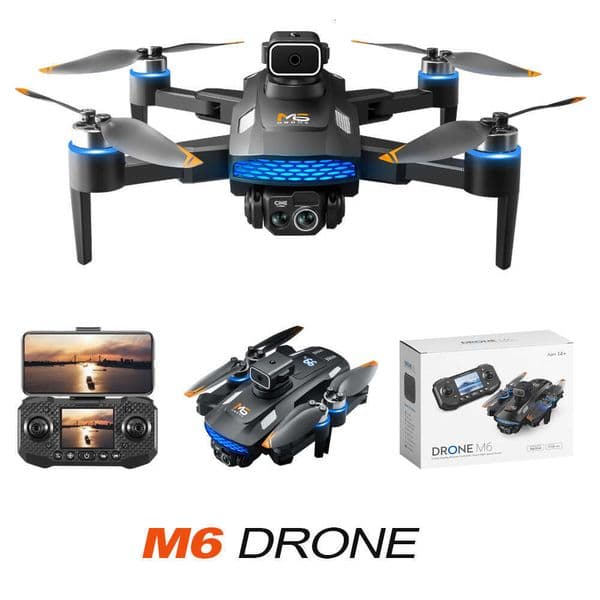 M6 Drone Brushless Motor Professional 8K HD Aerial Photography Obstacle Avoidance UAV Four-Rotor Helicopter Toys For Adults