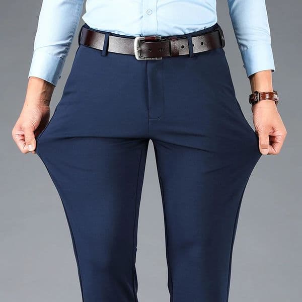 Spring Autumn Mens Casual Business Suit Pants Sports Stretch Suit Pants Male Trousers Big Size Loose Straight Dress Pants 251028