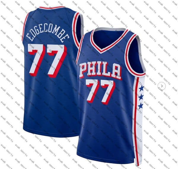 City Edition Basketball Jersey Joel Embiid Tyrese Maxey Allen Iverson Paul George Jared McCain VJ Edgecombe Quentin Grimes Kelly Oubre Jr. Jerseys