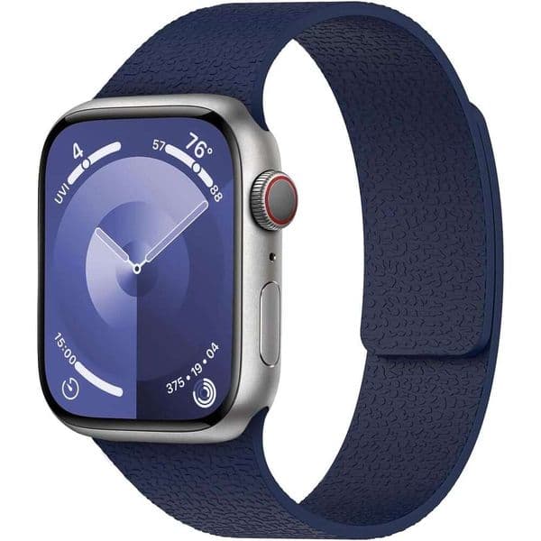 Magnetic Silicone Compatible with Apple Watch Band 38mm 40mm 41mm 42mm 44mm 45mm 46mm 49mm Women Men, Soft Waterproof Sport Strap for iWatch Series 11 10 9 8 7