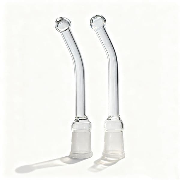 Glass curved blowing nozzle whip 19mm internal thread Glass Mouthpiece tube stem