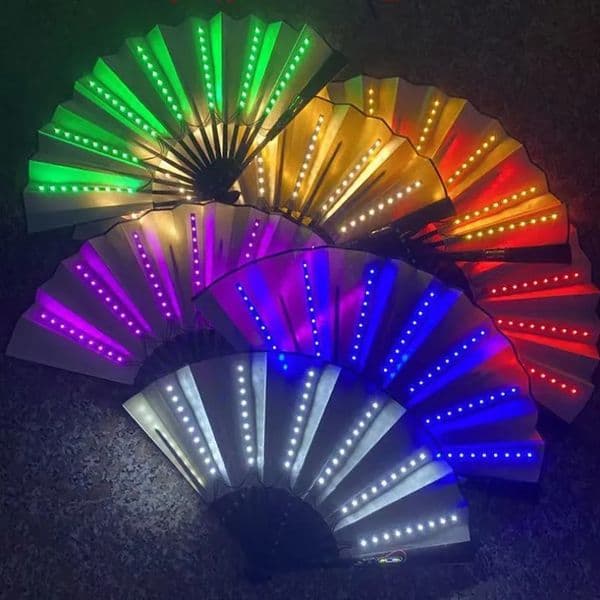 Bar disco fan electronic music festival luminous fan nightclub EDM lighting atmosphere group props LED luminous fan Z 10.25-7