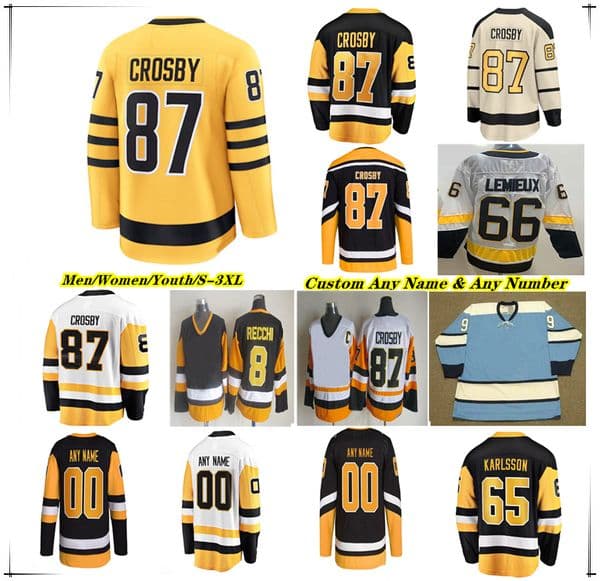 87 Sidney Crosby Hockey Jersey Evgeni Malkin Justin Brazeau Anthony Mantha Bryan Rust Erik Karlsson Ryan Shea Parker Wotherspoon Tristan Jarry Kris Letang Rakell
