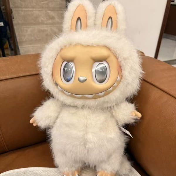 58cmlabubuGenuineTheMonstersLabubuAngelInCloudsZimomoIFoundYouCuteVinylFaceDollBigTallPlushToyNewYearsforchildren