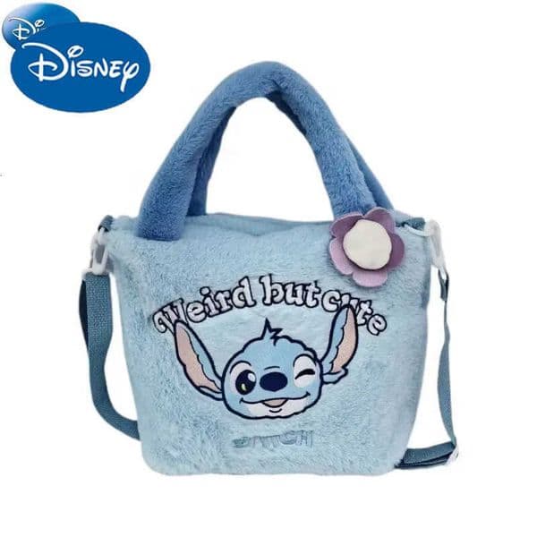 Disney New Kawaii Stitch Plush Toys Plush Messenger Bag Stitch Girl Handbag Anime Stuffed Toys Children Cartoon Plushie Soft Ba H251031