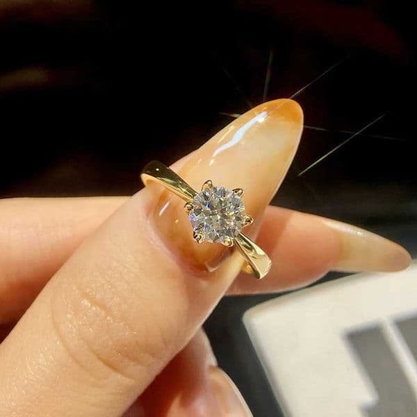 DWJ 052ct Real Moissanite Ring Engagement Wedding Diamond Rings for Women 925 Sterling Silver High Quality Luxury Jewelry W251031