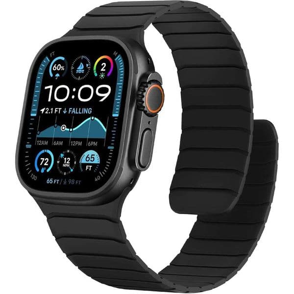 Sixmoat Magnetic Silicone Bands Apple Watch 49mm 46mm 45mm 44mm 42mm, Soft Sport Wristband for Men Compatible with iWatch Ultra3 1 SE Series 11 10 9 8 7 6 5 4 3