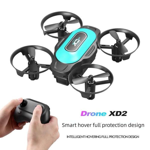 Mini Drone XD2 with Four-Ring Protective Air Pressure Altitude Remote Control Toy Quadcopter Aerial Photography