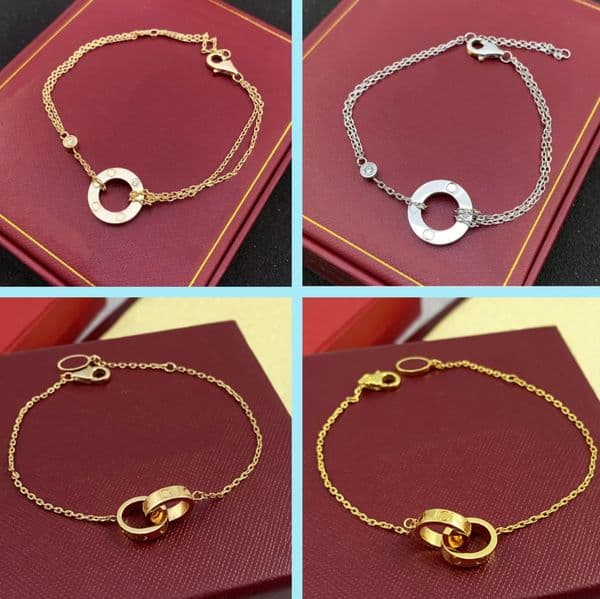 New Style Titanium Steel Chain Bracelet with Diamond Bangles