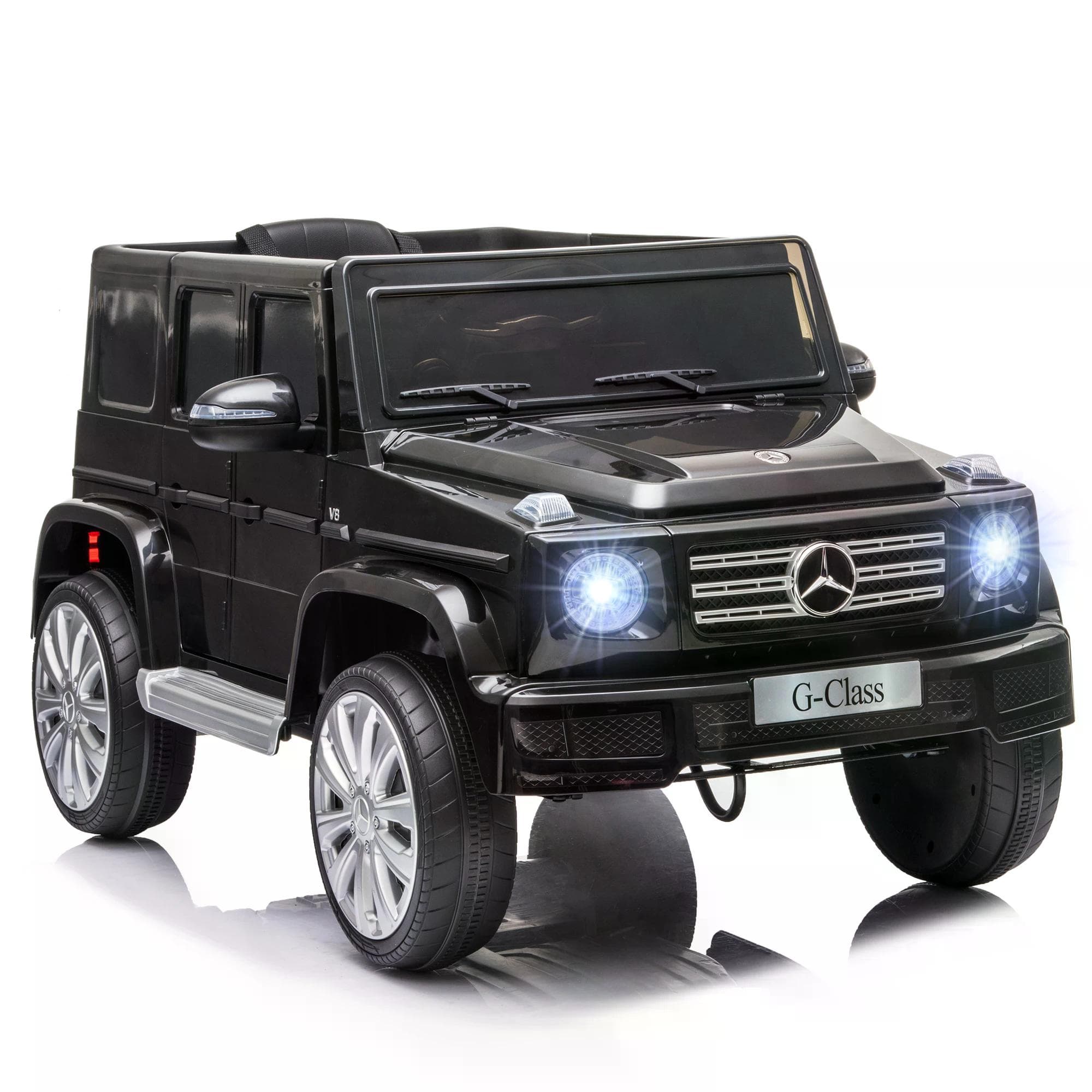 HOMCOM 12V Kids Electric Ride On Car Mercedes Benz G500 with Parental Remote, Music, Lights, MP3, Black | Aosom UK