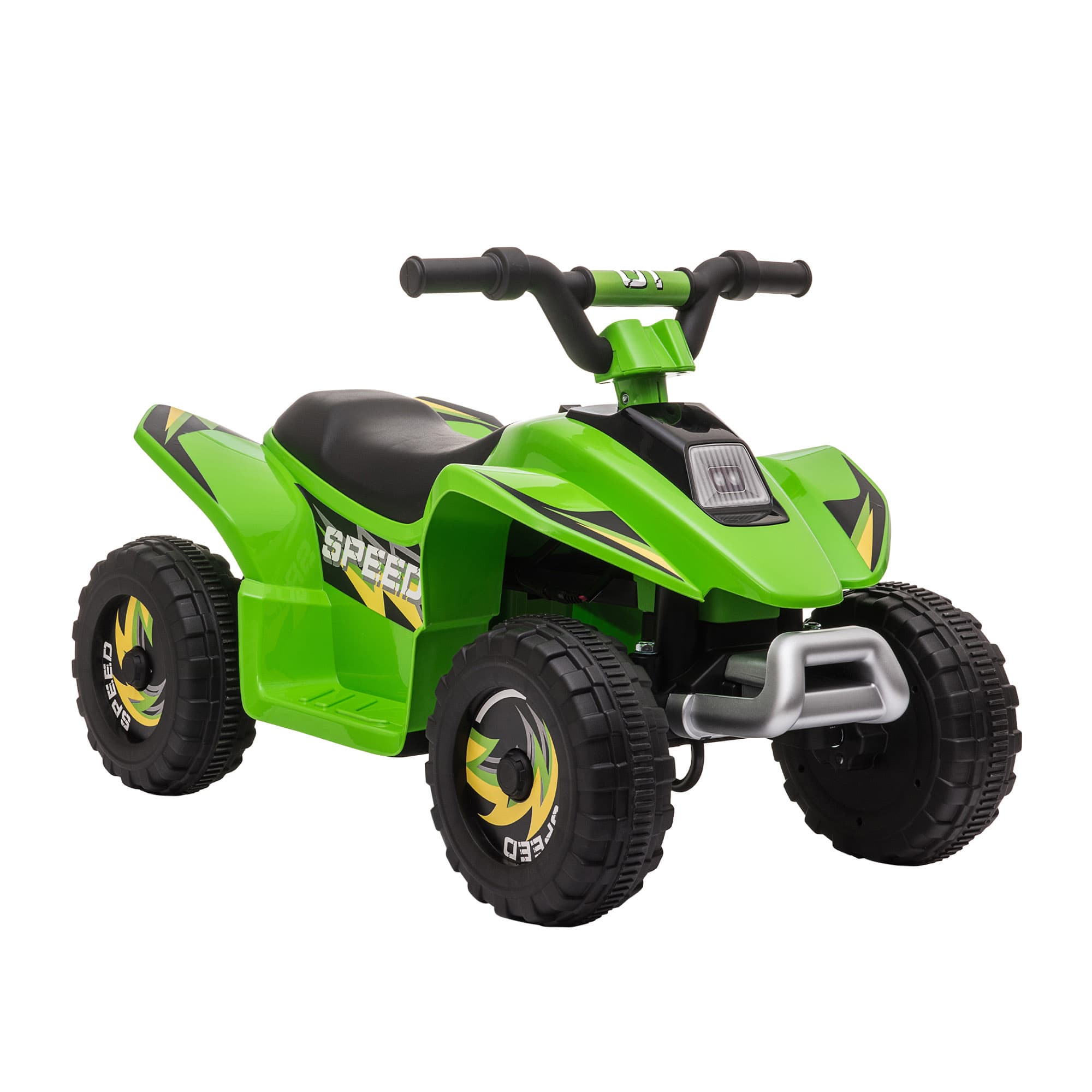 HOMCOM 6V Kids Electric Toy Car ATV Toy Quad Bike Four Big Wheels w/ Forward Reverse Functions Toddlers aged 18-36 months, Green | Aosom UK