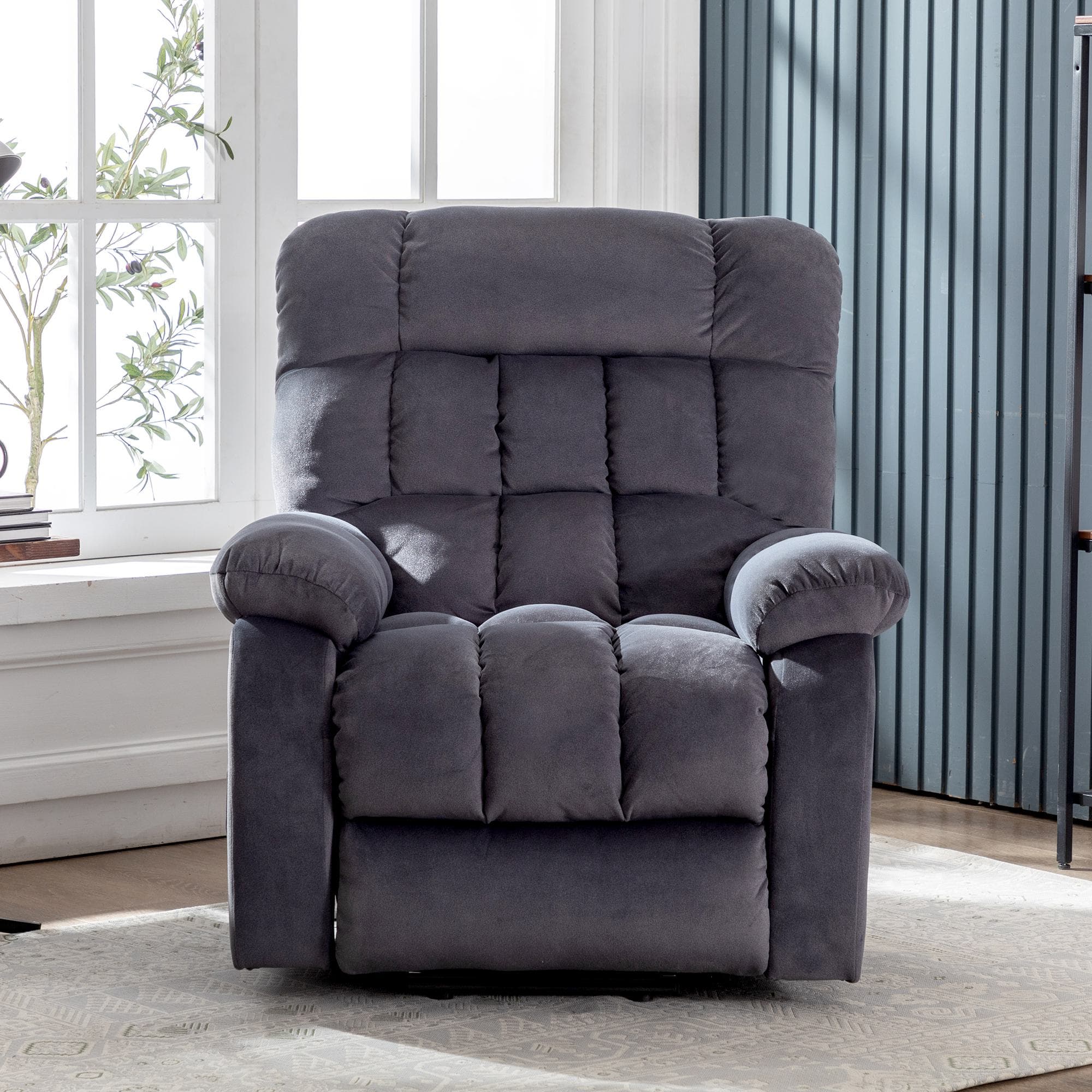 Power Lift Recliner Armchair with Heating Points, Side Pockets, USB Ports, Electric Lounger Sofa Chair for Elderly, 91x81x104 cm, Grey | Aosom.UK