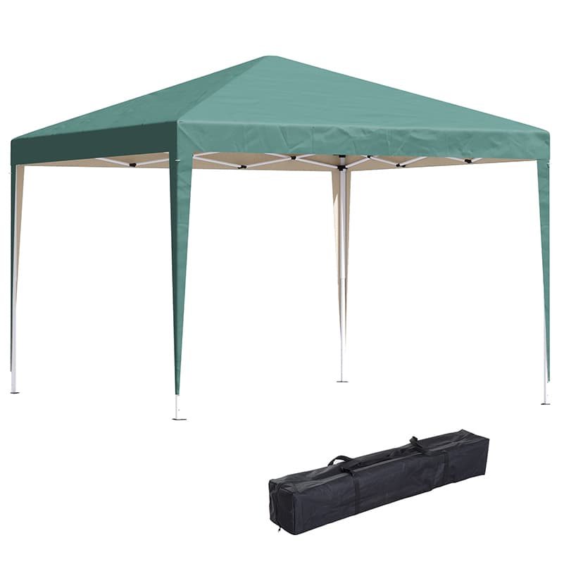 Outsunny 3 x 3m Waterproof Gazebo, Portable Gazebo Heavy Duty Garden Marquee with Folding Design for Parties and Weddings, Green | Aosom UK