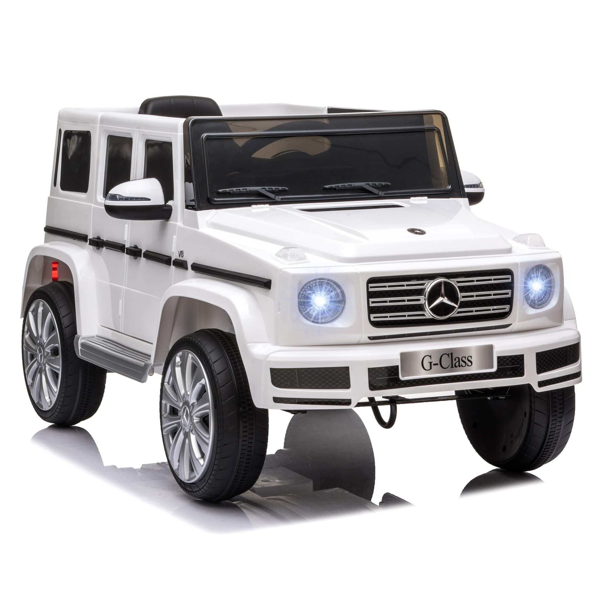 HOMCOM Compatible 12V Battery-powered Kids Electric Ride On Car Mercedes Benz G500 Toy w/ Parental Remote Control Music Lights | Aosom UK