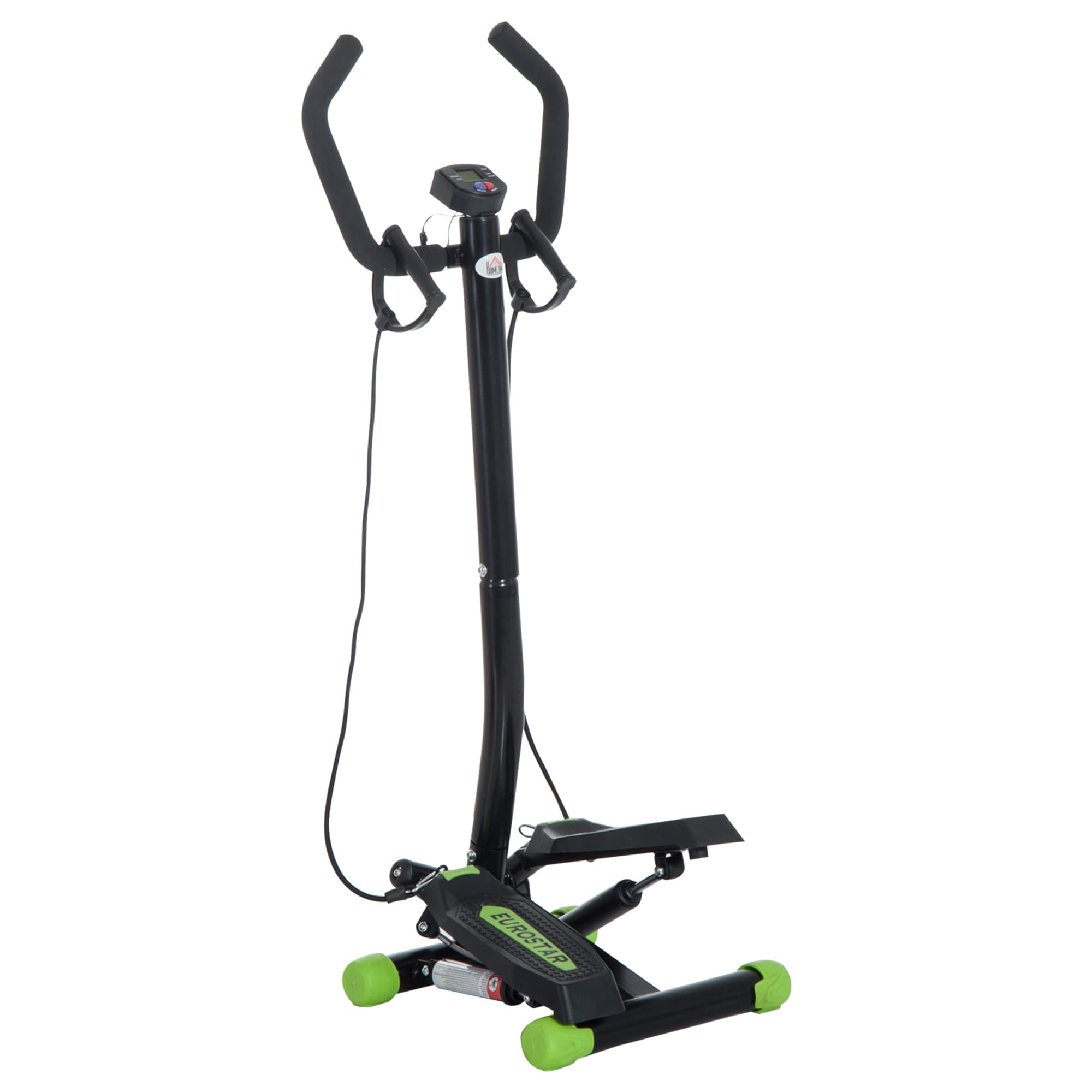 HOMCOM Free Stand Stepper, 40Lx48Wx118H cm-Black/Green