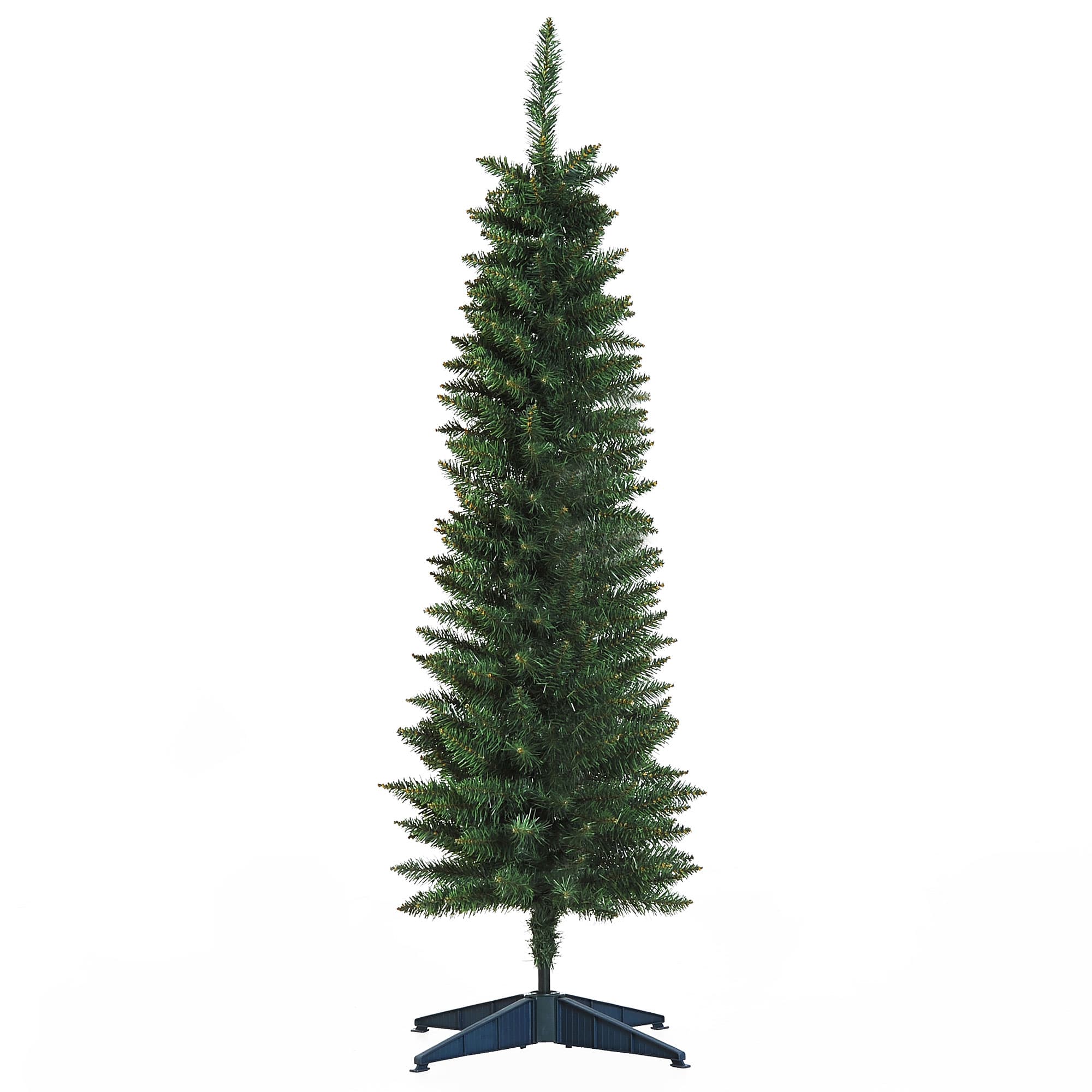 HOMCOM 1.5m Artificial Christmas Pine Tree W/Plastic Stand-Green
