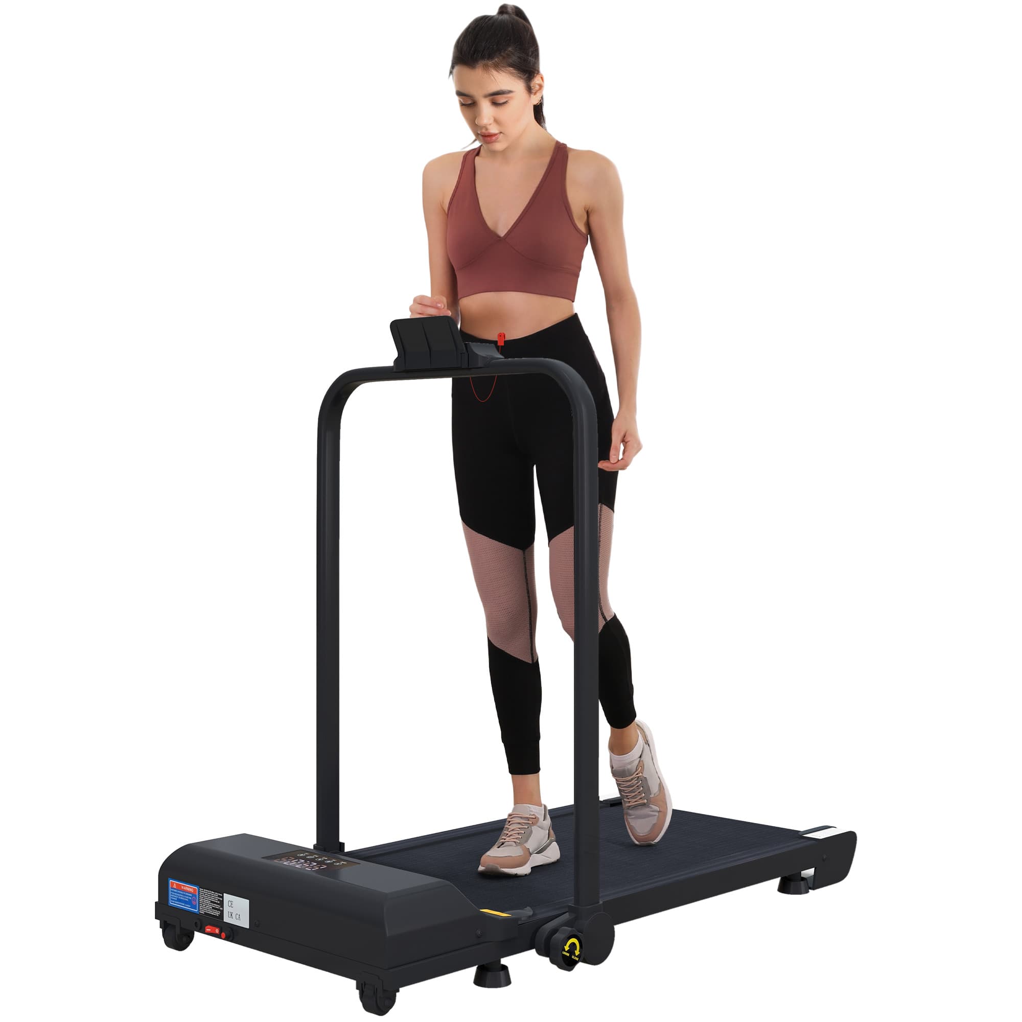 HOMCOM 2.5HP Walking Pad Treadmill, Folding Under Desk Treadmill Walking Machine, 1-10KM/H, with Remote Control | Aosom UK