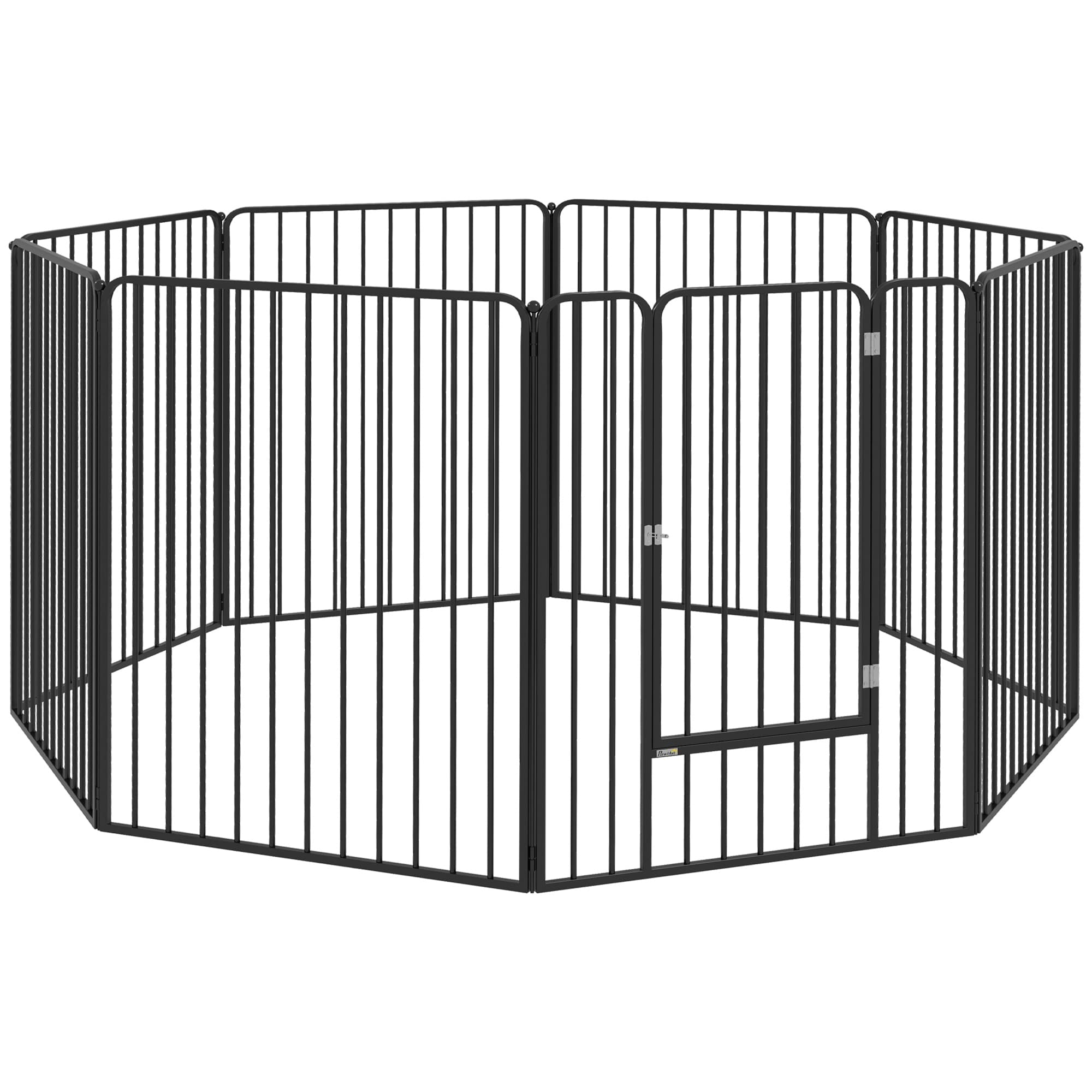 PawHut 8 Panels Heavy Duty Dog Pen, 100cm Height Pet Playpen for Indoor Outdoor, Small Medium Large Dogs | Aosom UK