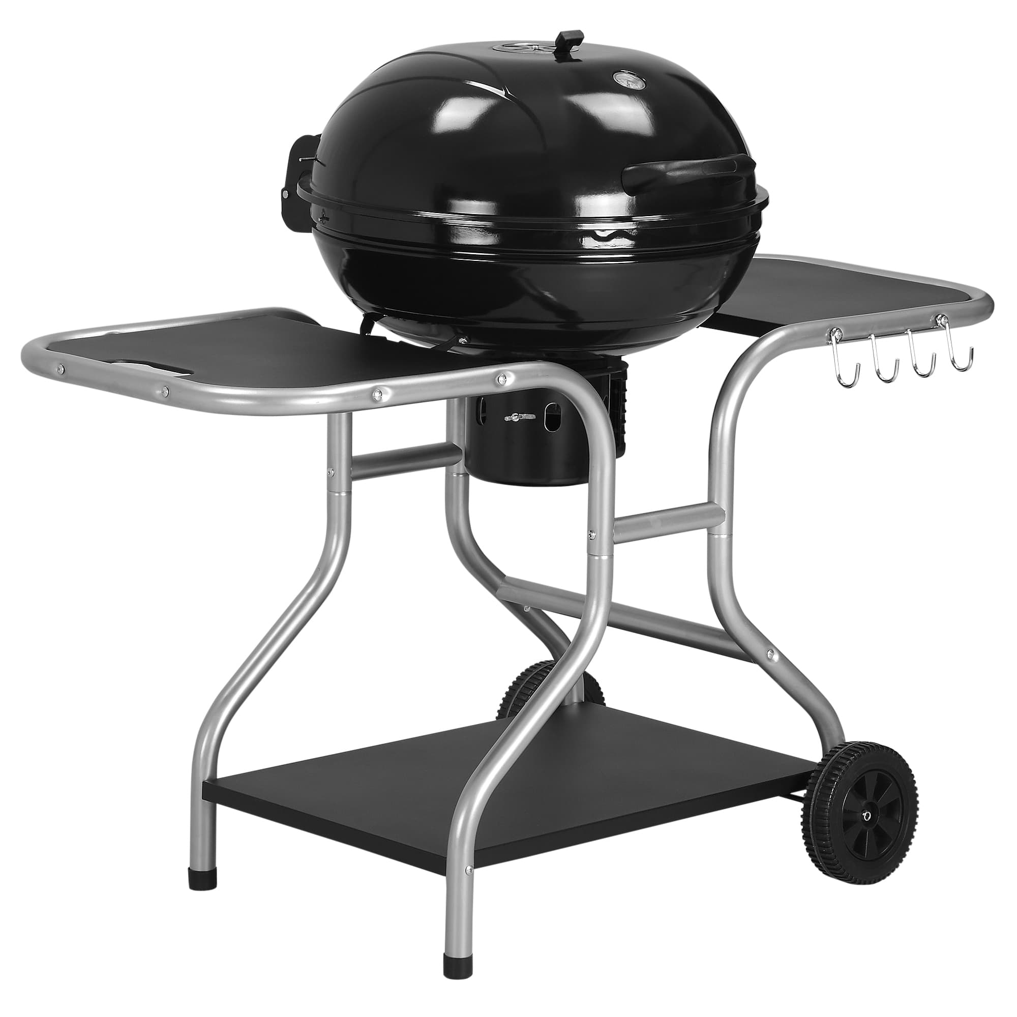 Outsunny Charcoal Grill Trolley Barbecue Grill W/ Wheels | Aosom UK