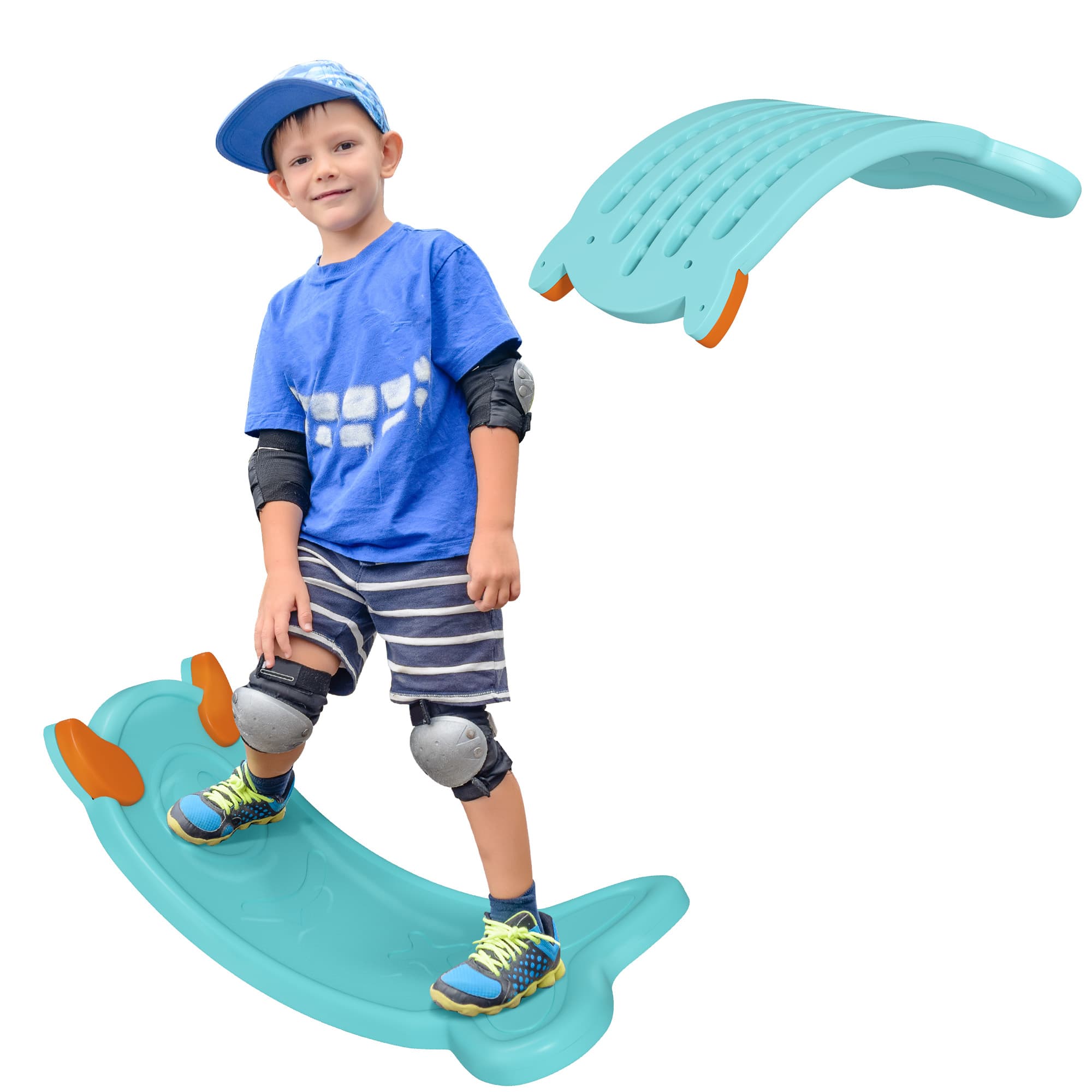 AIYAPLAY Balance Board for Kids Balance Training & Sensory Play, Light Blue | Aosom UK
