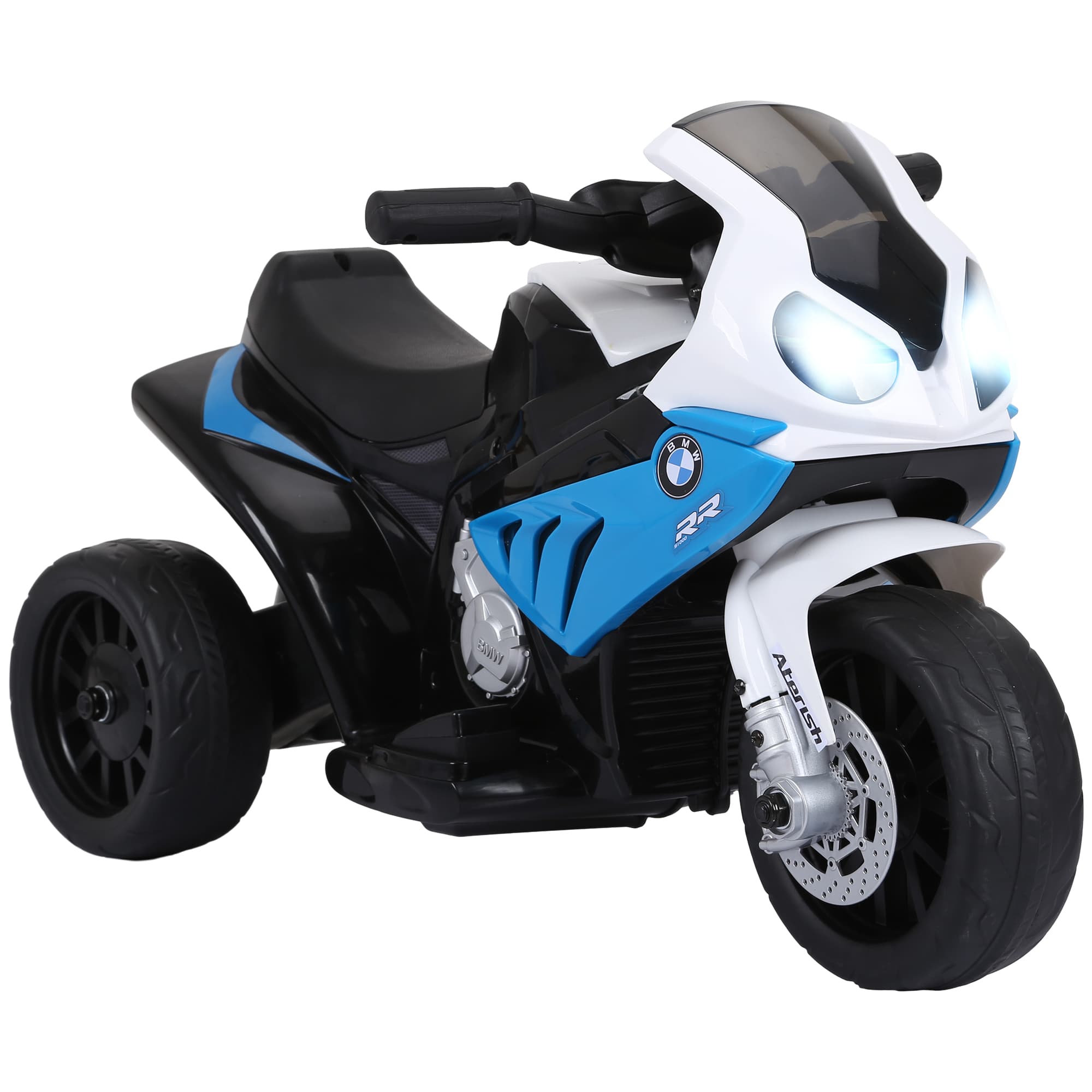 HOMCOM 6V BMW S1000RR Licensed Kids Electric Motorbike with Headlight, Music, Blue | Aosom UK