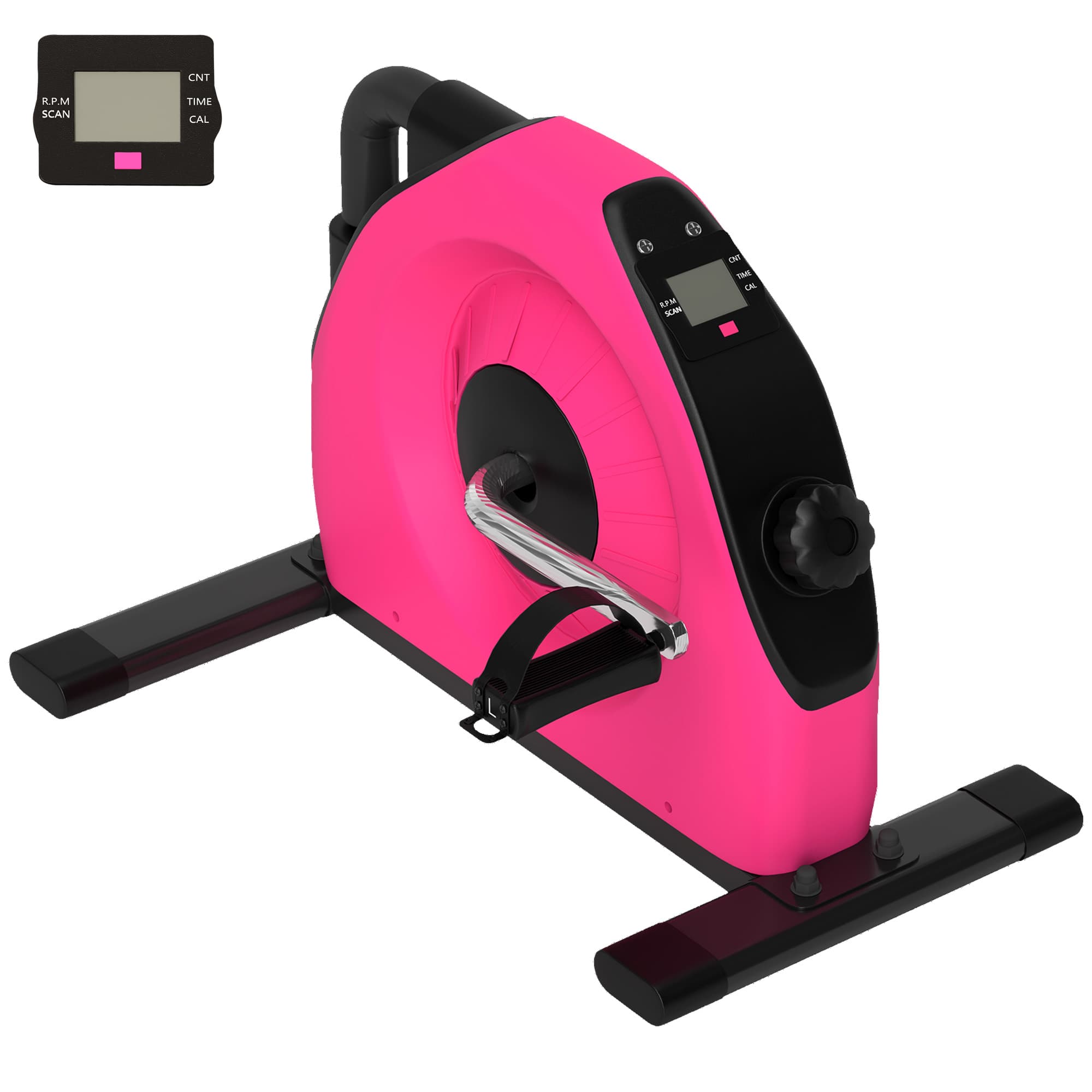 SPORTNOW Mini Exercise Bike, Portable Pedal Exerciser with LCD Display for Legs and Arms Rehabilitation and Therapy, Red | Aosom UK