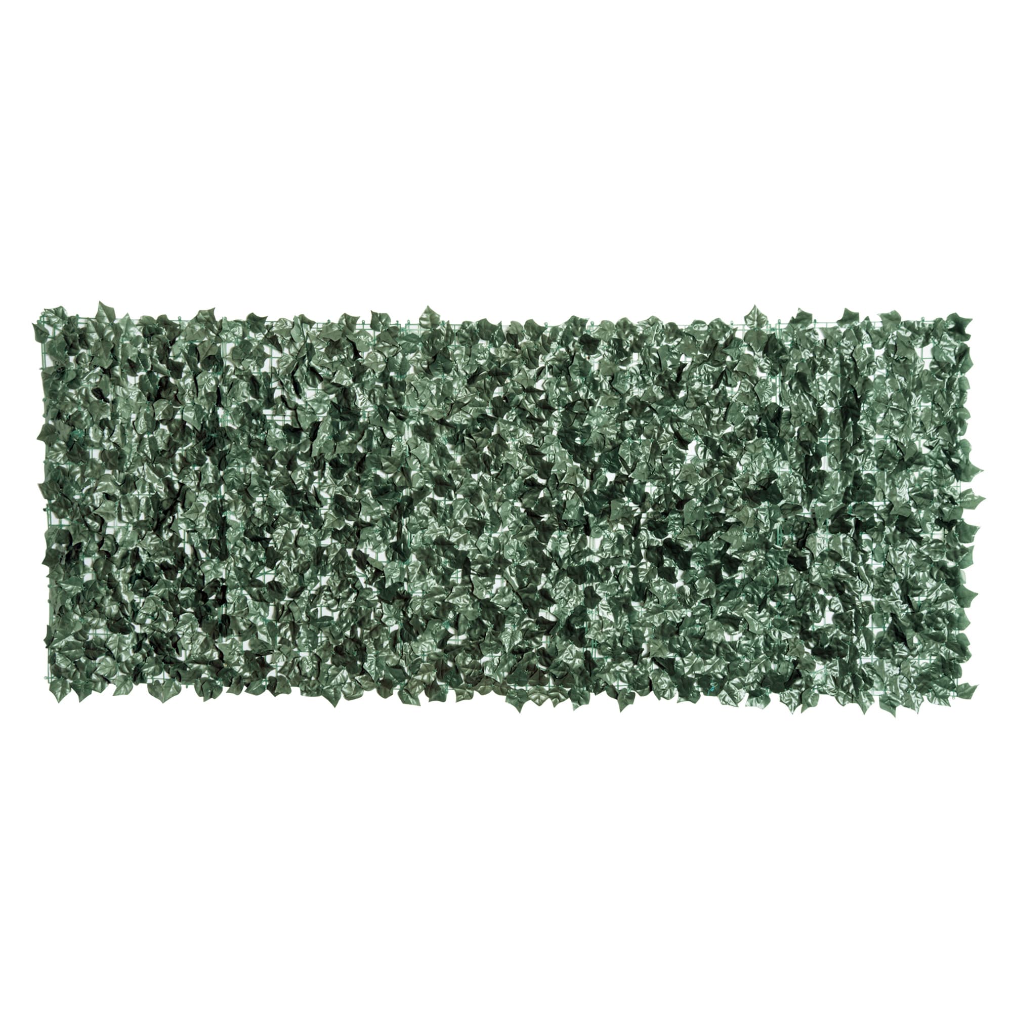 Outsunny Artificial Leaf Screen Panel, 2.4x1 m-Dark Green | Aosom UK