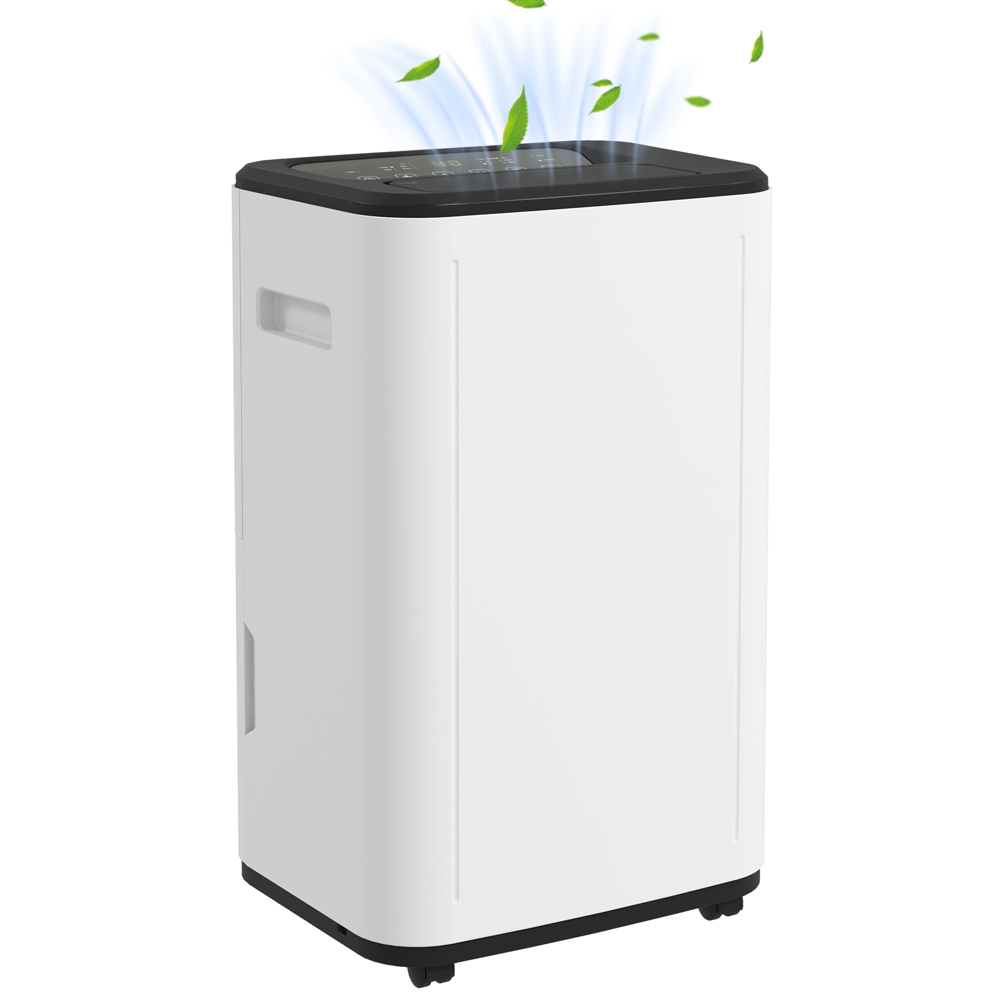 HOMCOM 20L/Day Quiet Compact Dehumidifier with 24H Timer, 3 Dehumidifying Modes, for Home Laundry Basement | Aosom UK