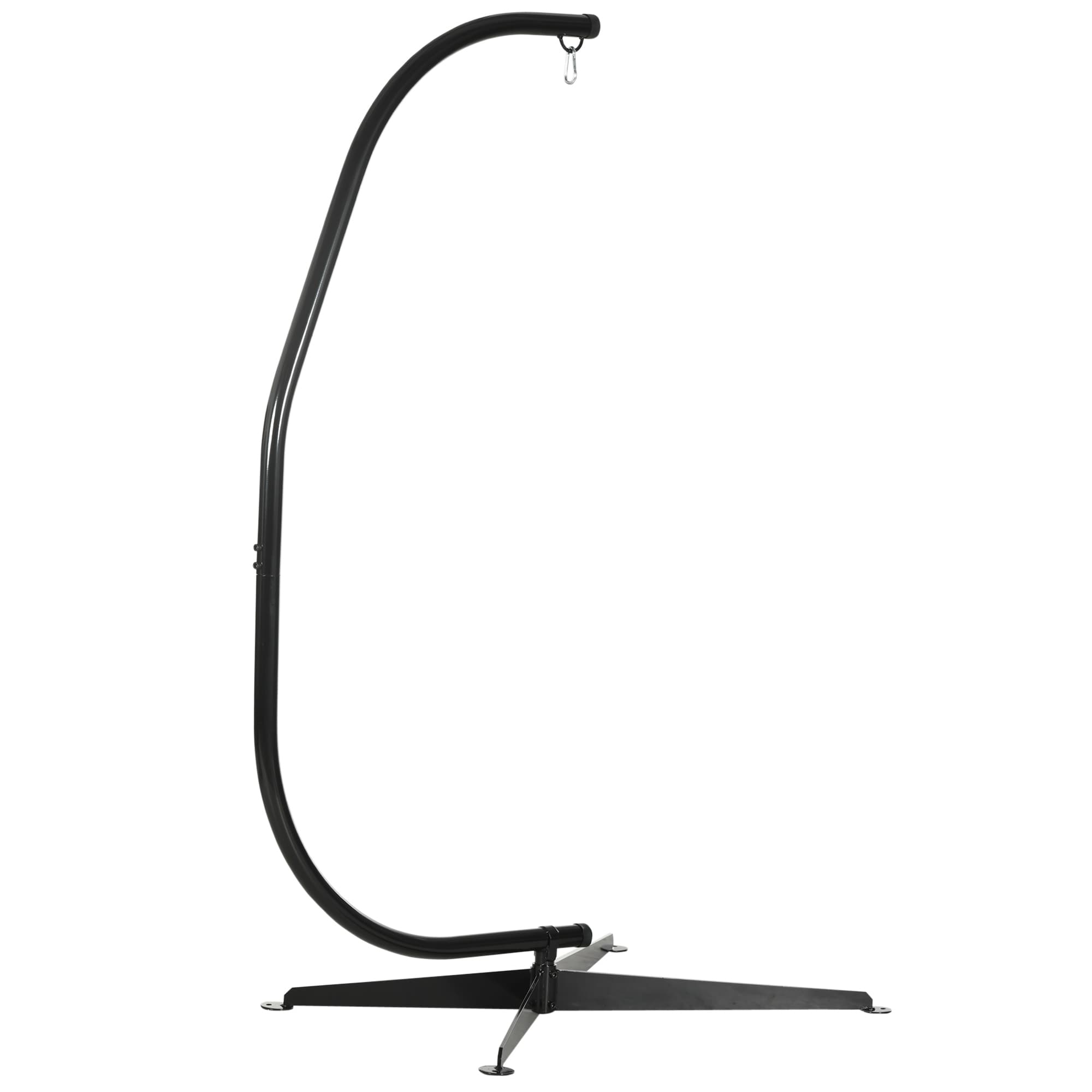 Outsunny Hanging Hammock Stand Hammock Chair Stand C Stand Steel Heavy Duty Stand for Air Porch Swing Chair (Only Construction) | Aosom UK