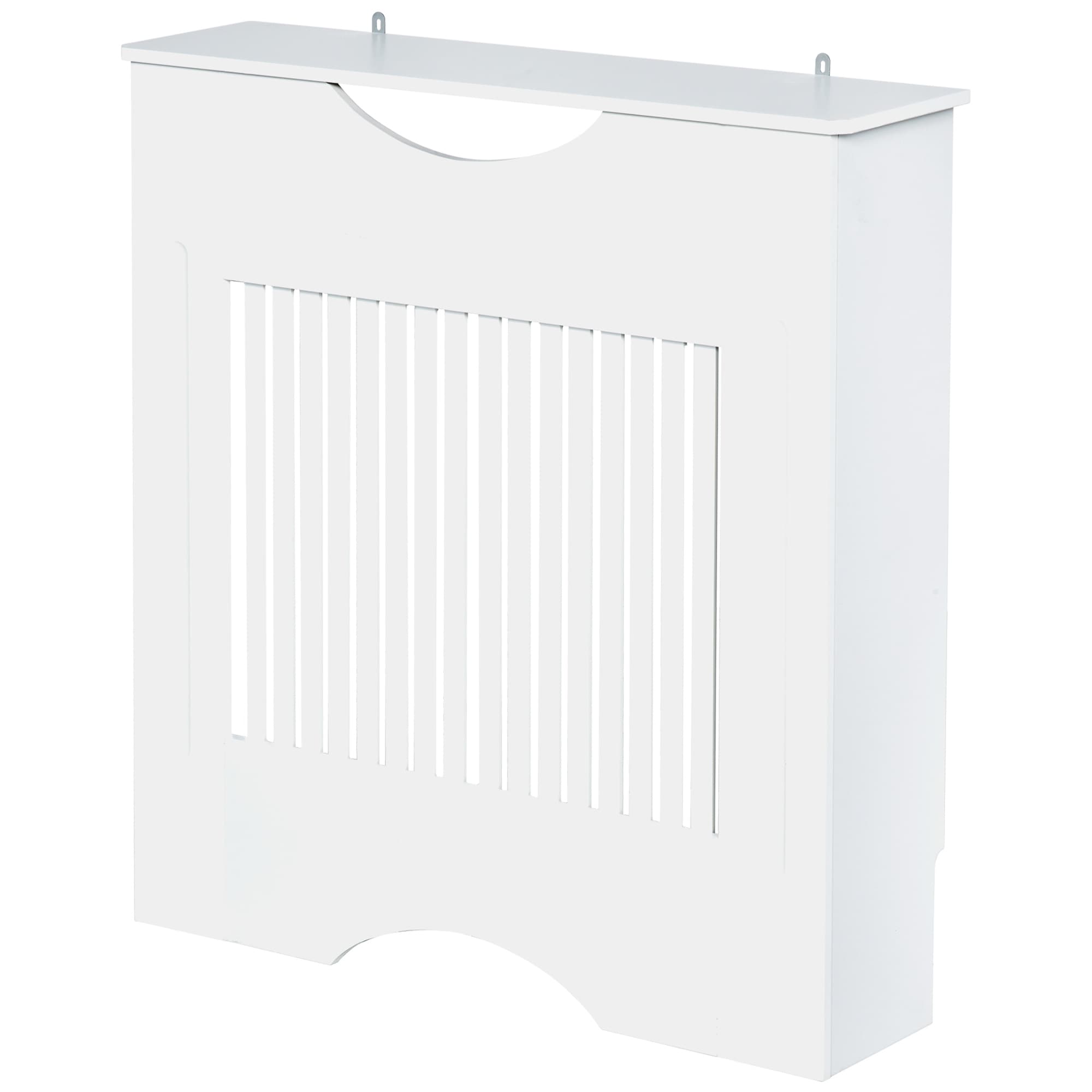 HOMCOM Radiator Cover W/E1 Class 12mm MDF Engineered Wood, 78W x 19D x 80.5Hcm-White