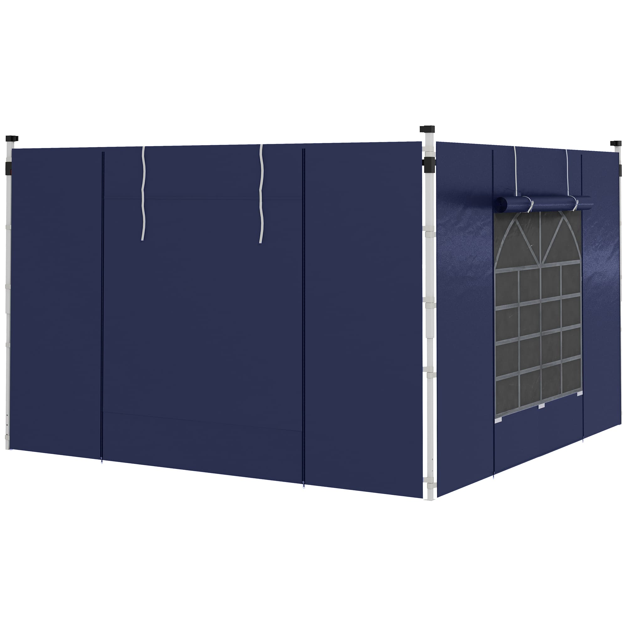 Outsunny Set of Two 195 x 295cm Replacement Gazebo Side Walls - Blue