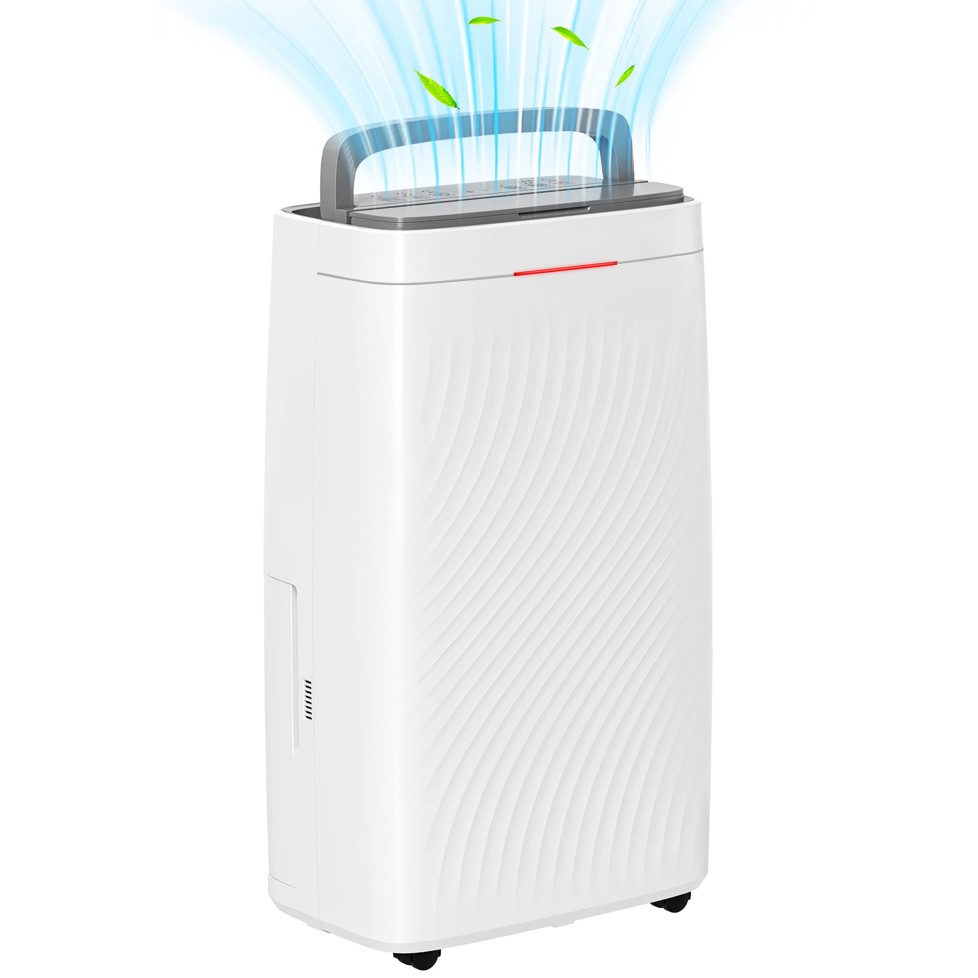 HOMCOM 16L/Day Portable Dehumidifier Clothes Dryer with Air Filter, 5.5L Water Tank, Humidity Light, for Home, Bedroom, Laundry Drying, White | Aosom UK