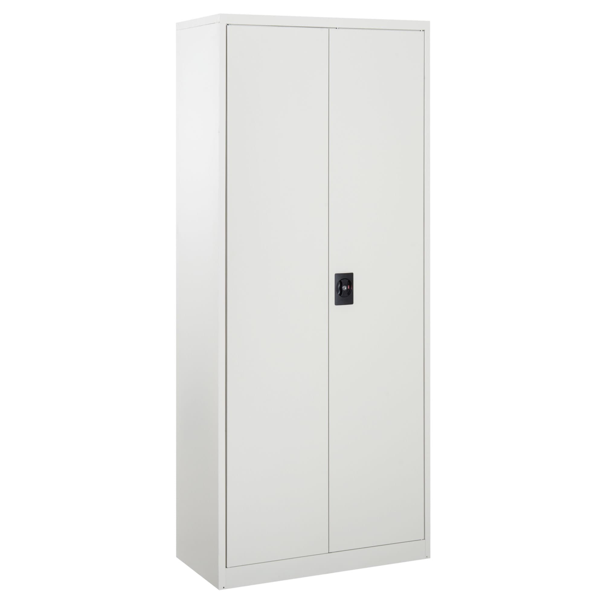 Vinsetto Cool Rolled Steel Tall Office Lockable Filing Cabinet 2 Doors 4 Internal Adjustable Shelves Bookcase Cabinet Storage Unit | Aosom UK