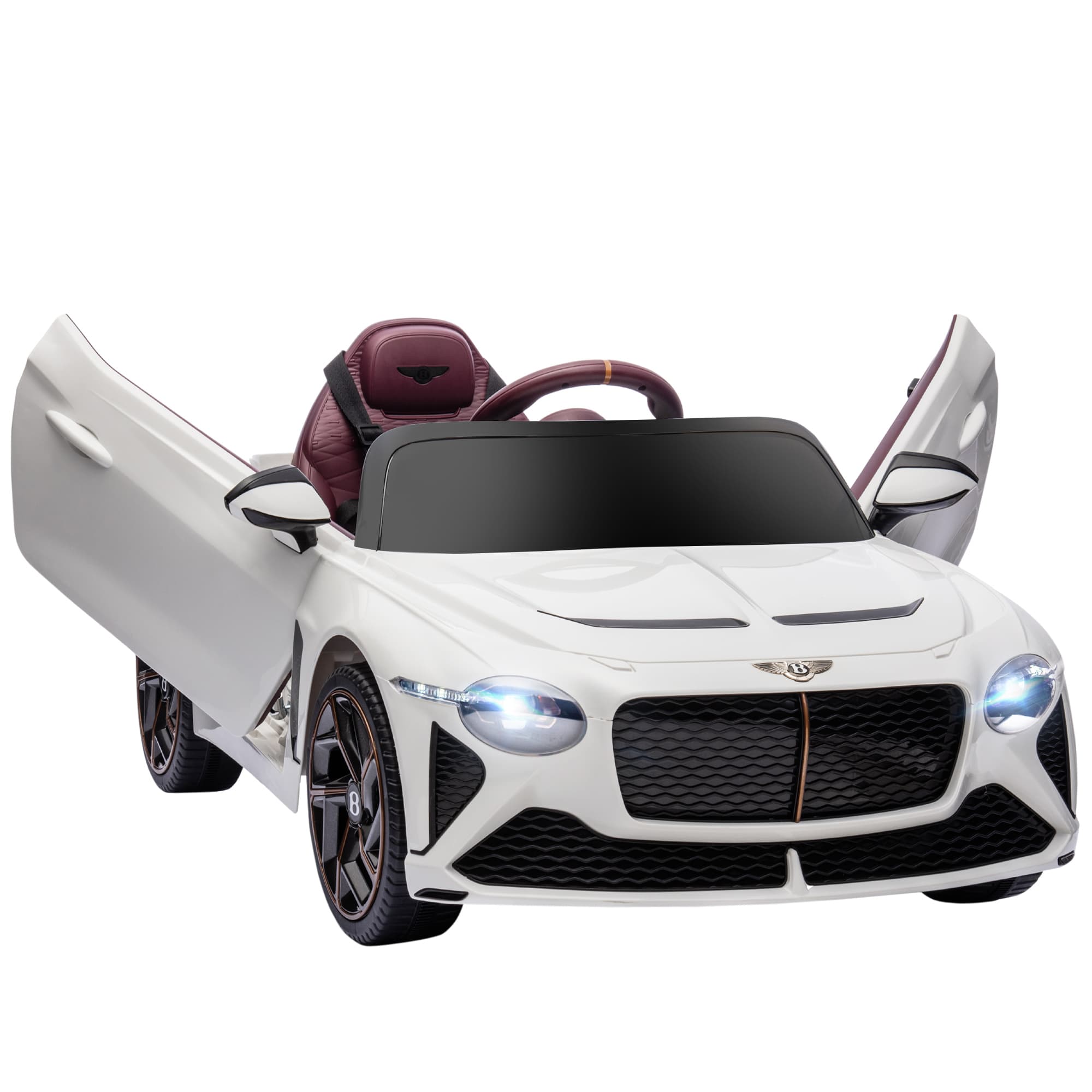 Bentley Bacalar Licensed 12V Kids Electric Ride on Car w/ Remote Control, HOMCOM Powered Electric Car w/ Portable Battery Aged 3-5 | Aosom UK