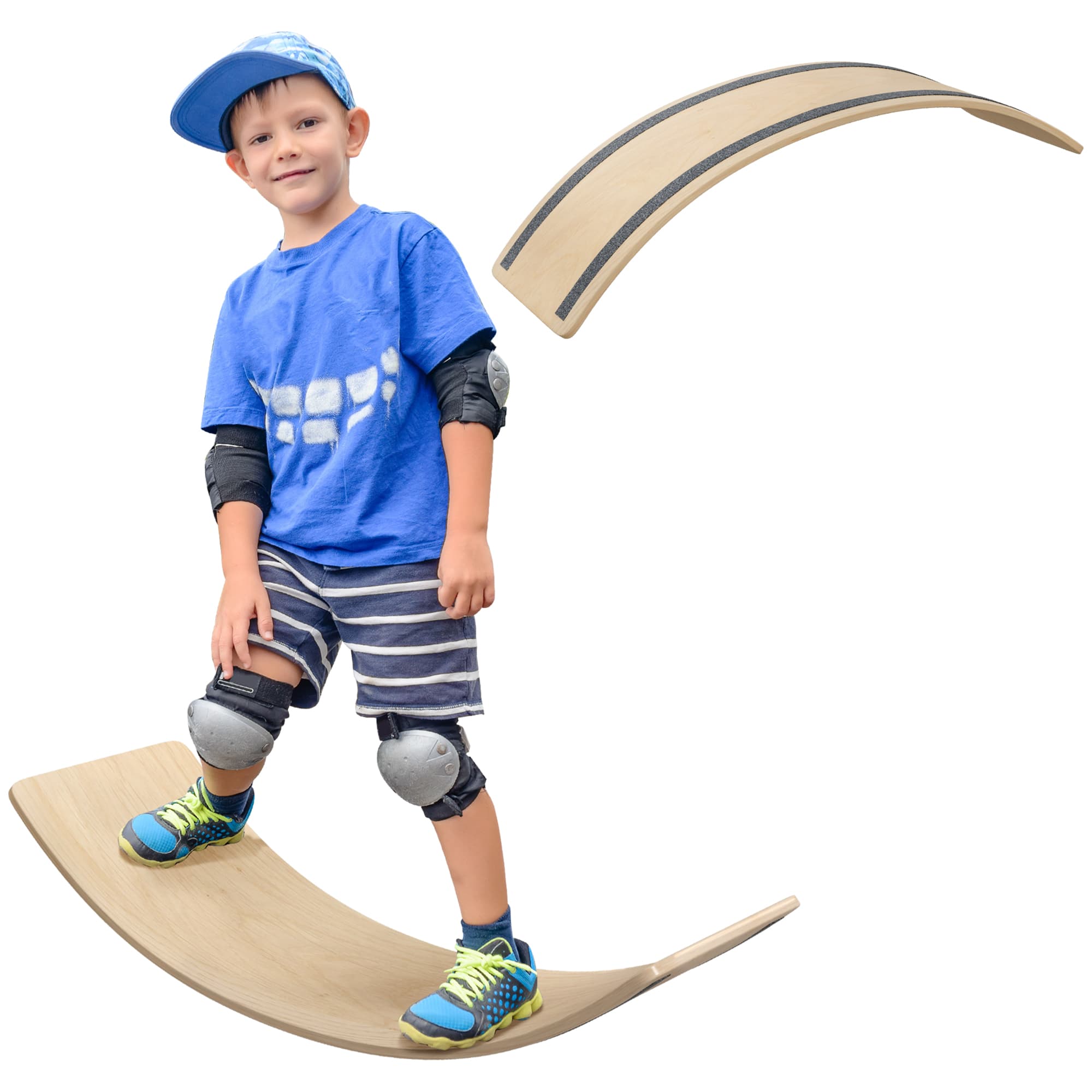AIYAPLAY Wooden Balance Board for Children 3-8 Years Old, Natural | Aosom UK