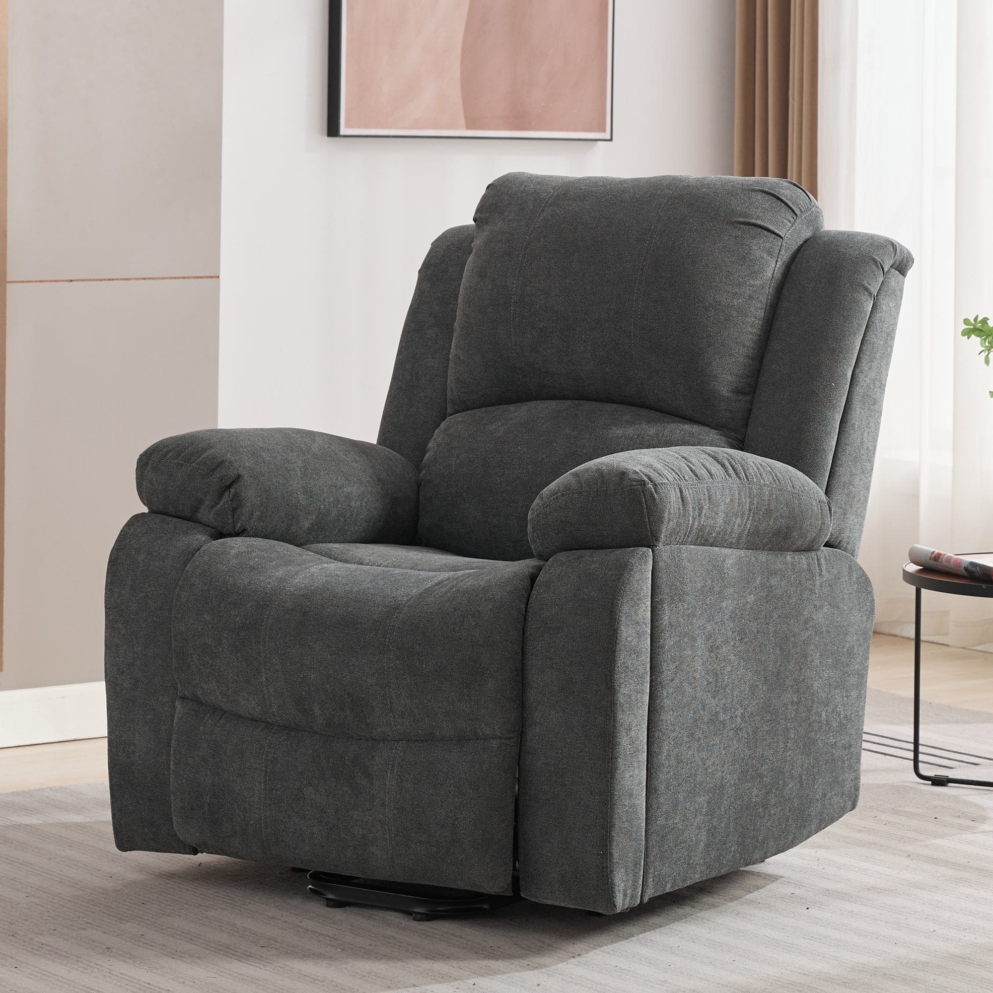 Power Massage Lift Recliner Chair with Heat and Vibration for Elderly, Heavy Duty Reclining Mechanism with Pockets and Cup Holders, Grey | Aosom.UK