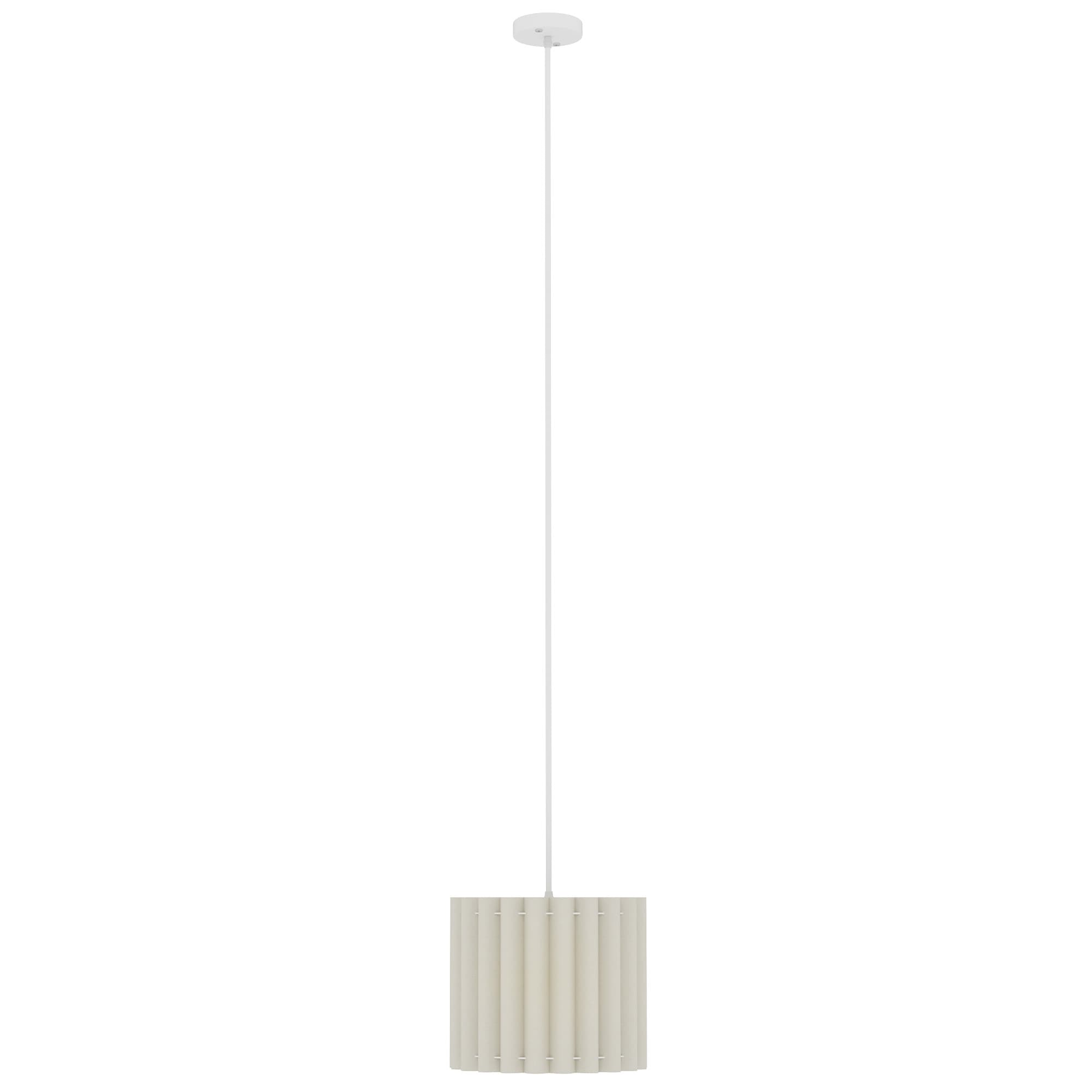HOMCOM Linen Pendant Light, Modern Wave Ceiling Light Shade, E27 Lampshade for Living Room, Bedroom, Kitchen, Hallway, White