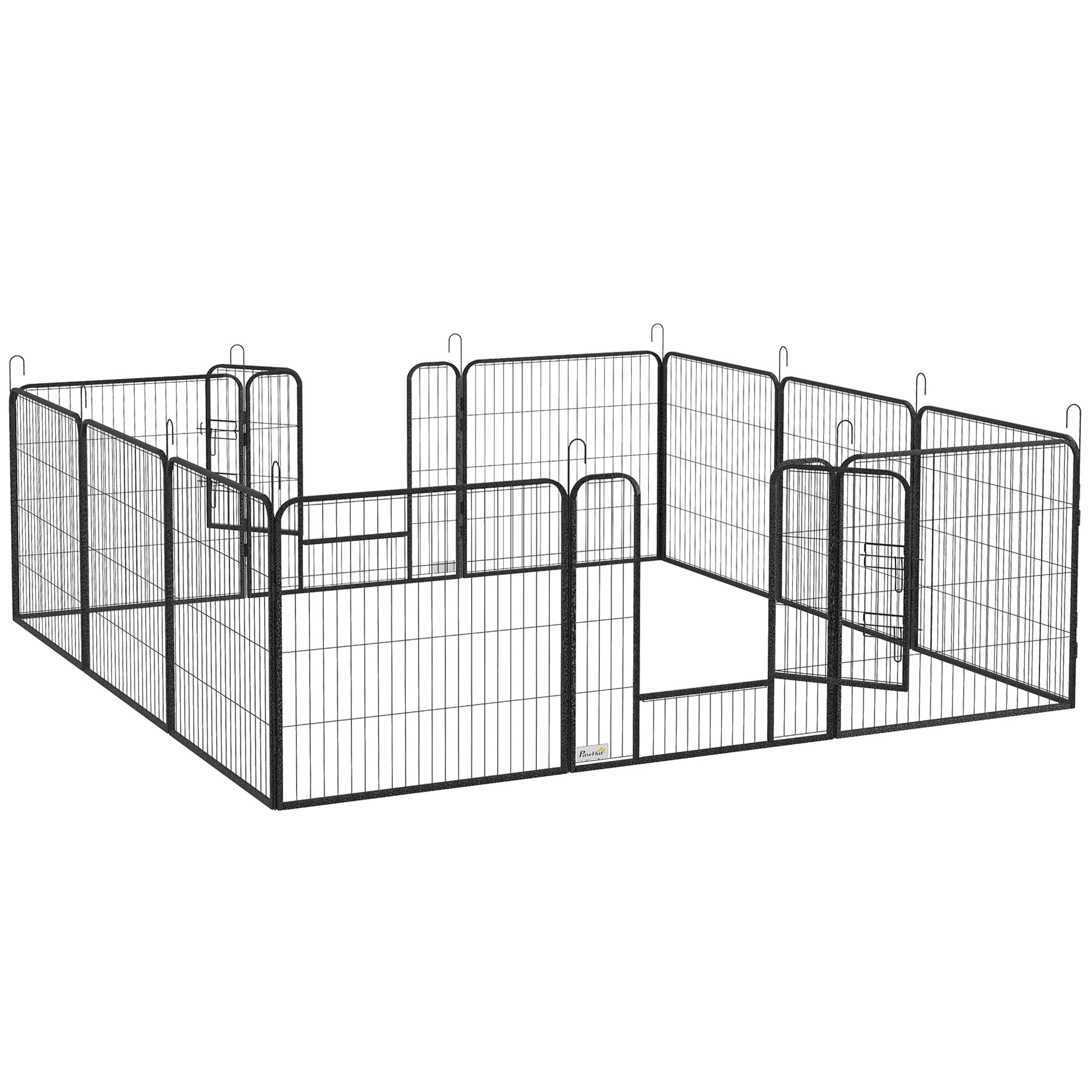 PawHut Heavy Duty 12 Panel Puppy Playpen, Versatile Pet Exercise Pen for Small/Medium Dogs, Indoor/Outdoor Use | Aosom UK