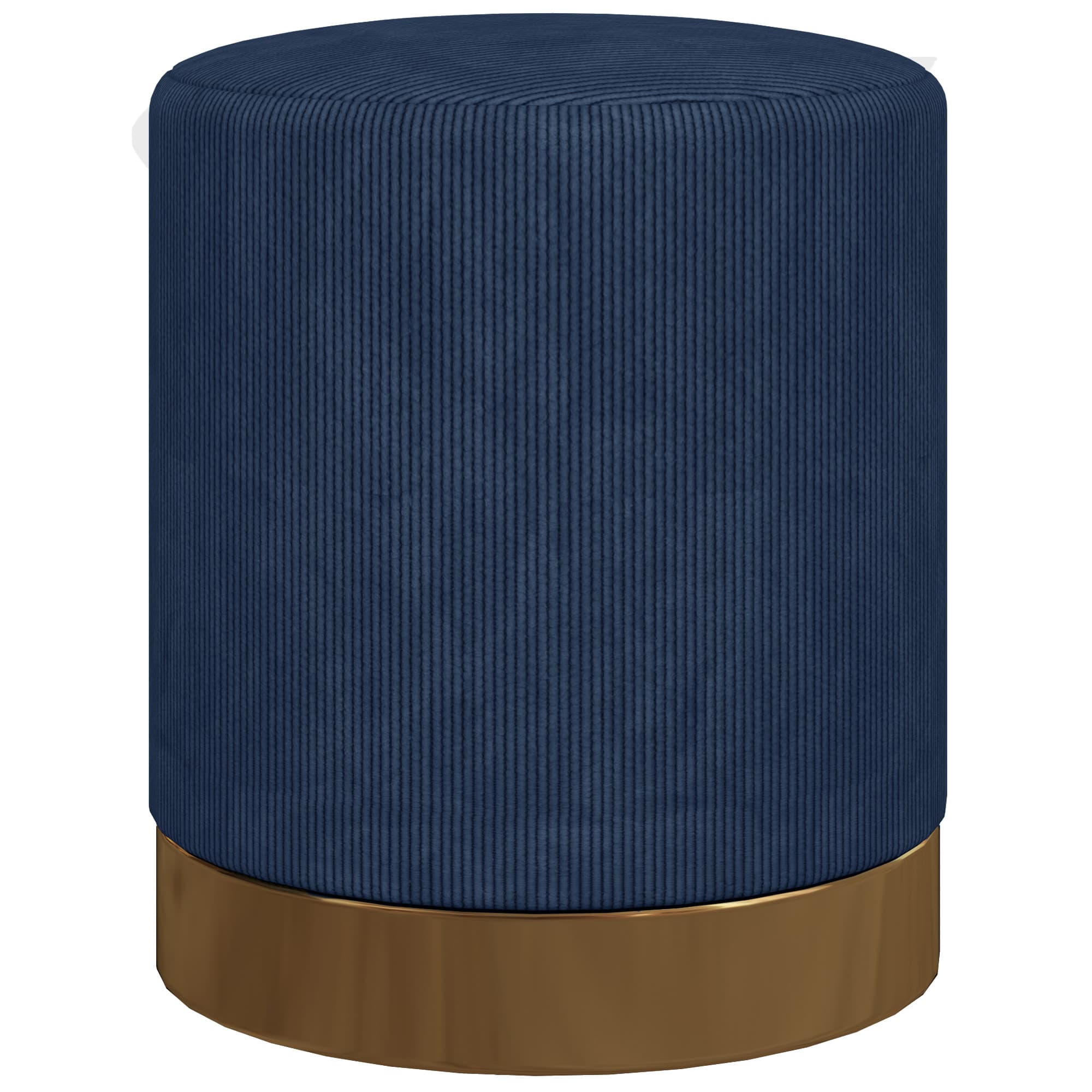 HOMCOM Soft Padded Corduroy Footstool - Dark Blue | Aosom UK